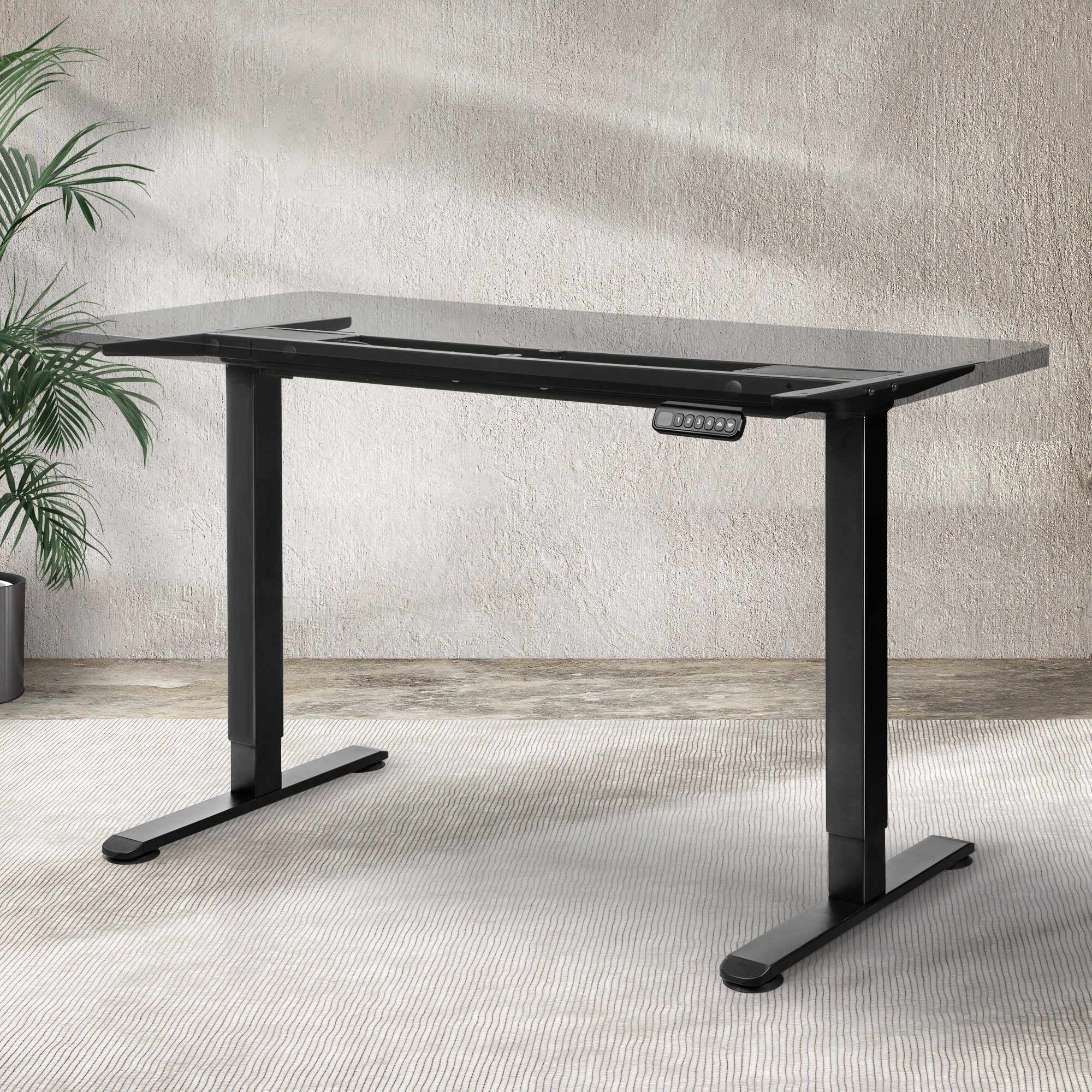 Functional Motorised Standing Desk Frame Black Dual Motor  Premium