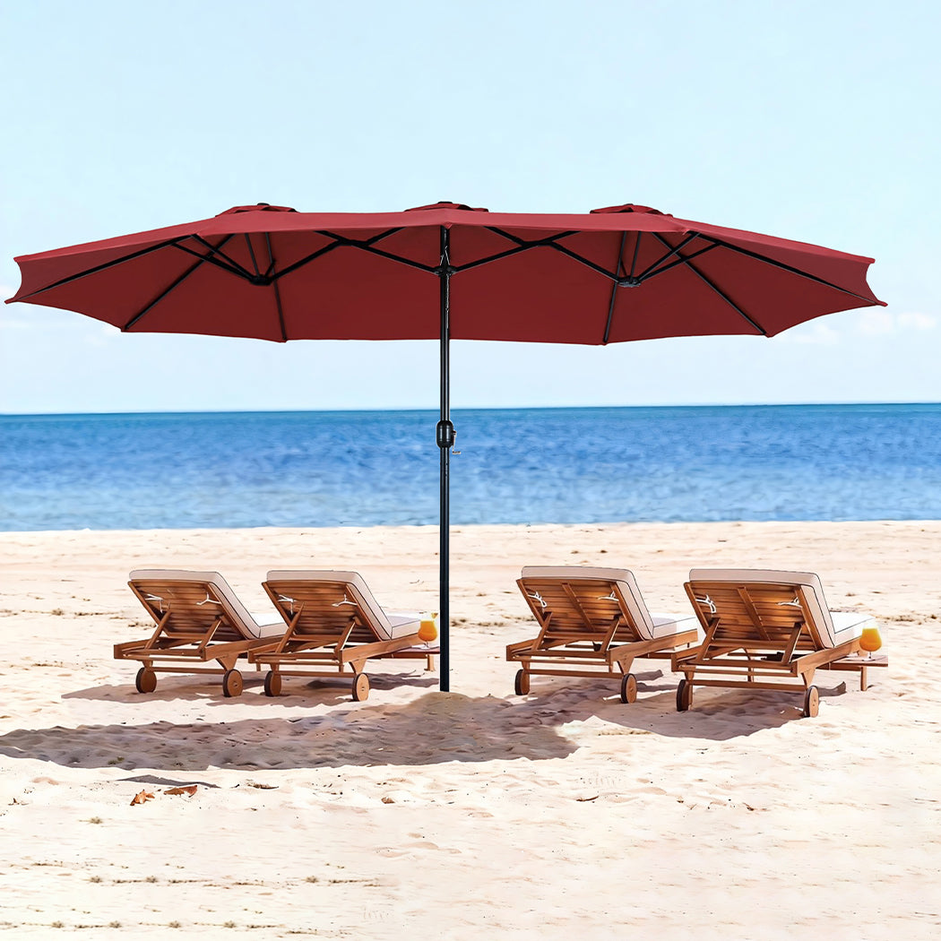 Large Red Parasol Umbrella 200x380x233cm