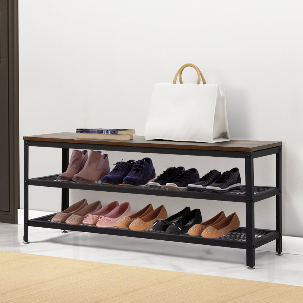 Shoe Rack Bench Brown 73x30x45cm