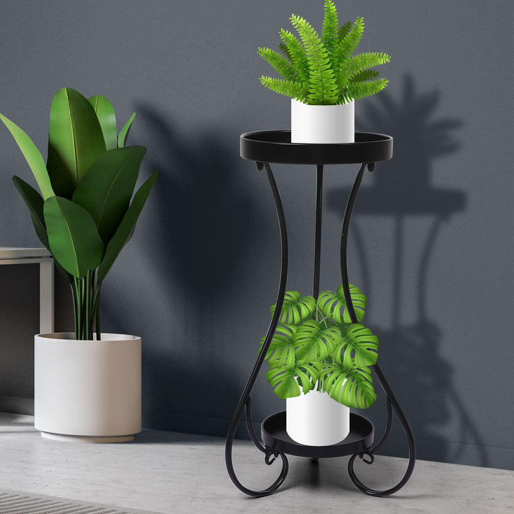 Plant Stand 2 Tiers Outdoor Indoor - Medium