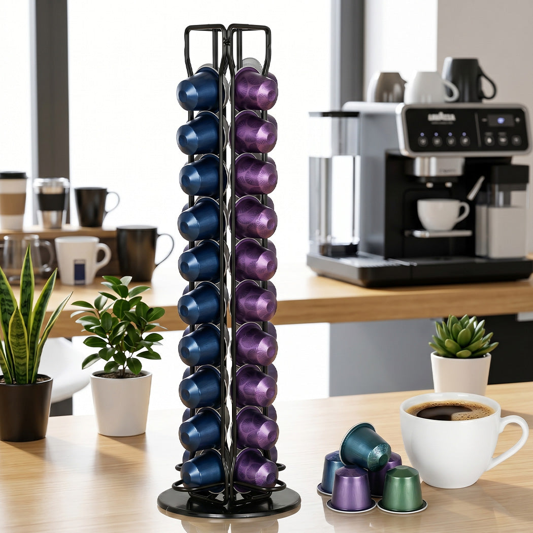Coffee Pod Holder Rotating 40 Capsule Rack | Simpledeals