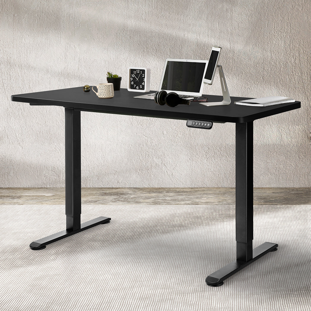Elegant Motorised Standing Desk Adjustable 140cm Black 1000x 1MM