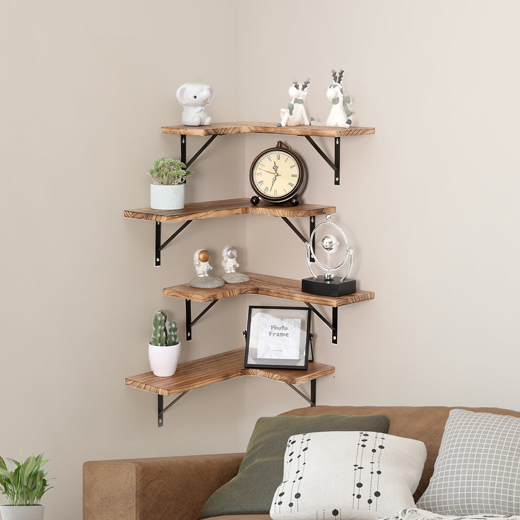 Floating Shelf DIY Corner Hanging - Pcs Shelves Wall Mounted