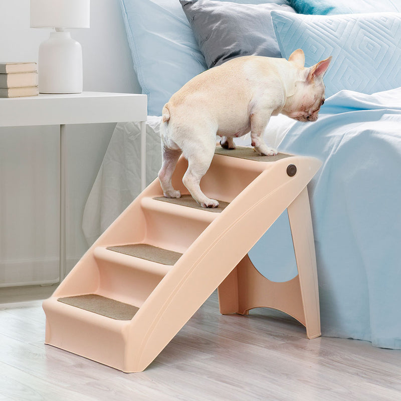 Pet Ramp Indoor Dog Steps Stair Brown - Stairs Portable Foldable Climbing