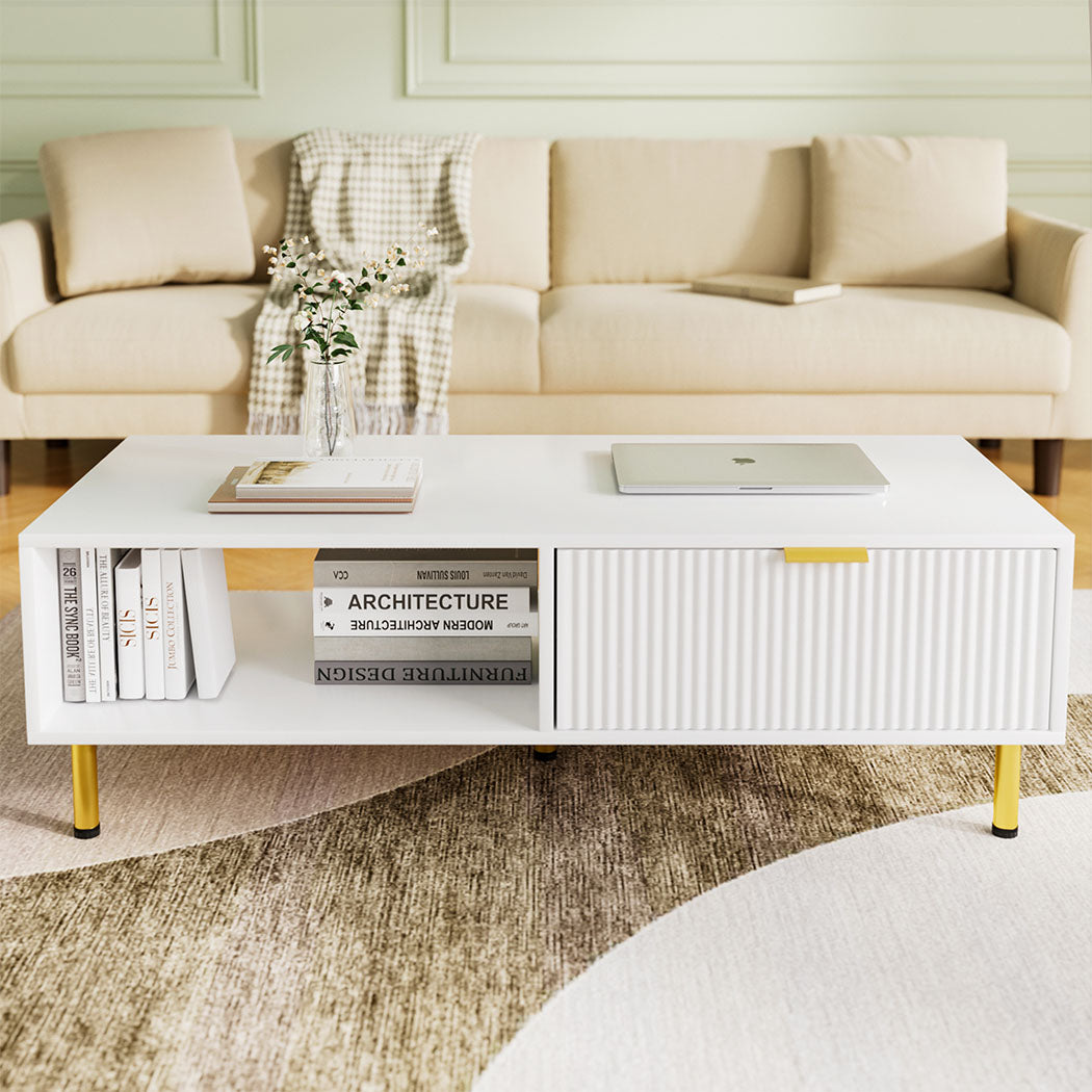 Minimalist 110cm Coffee Table  Multipurpose Use Classic Durable