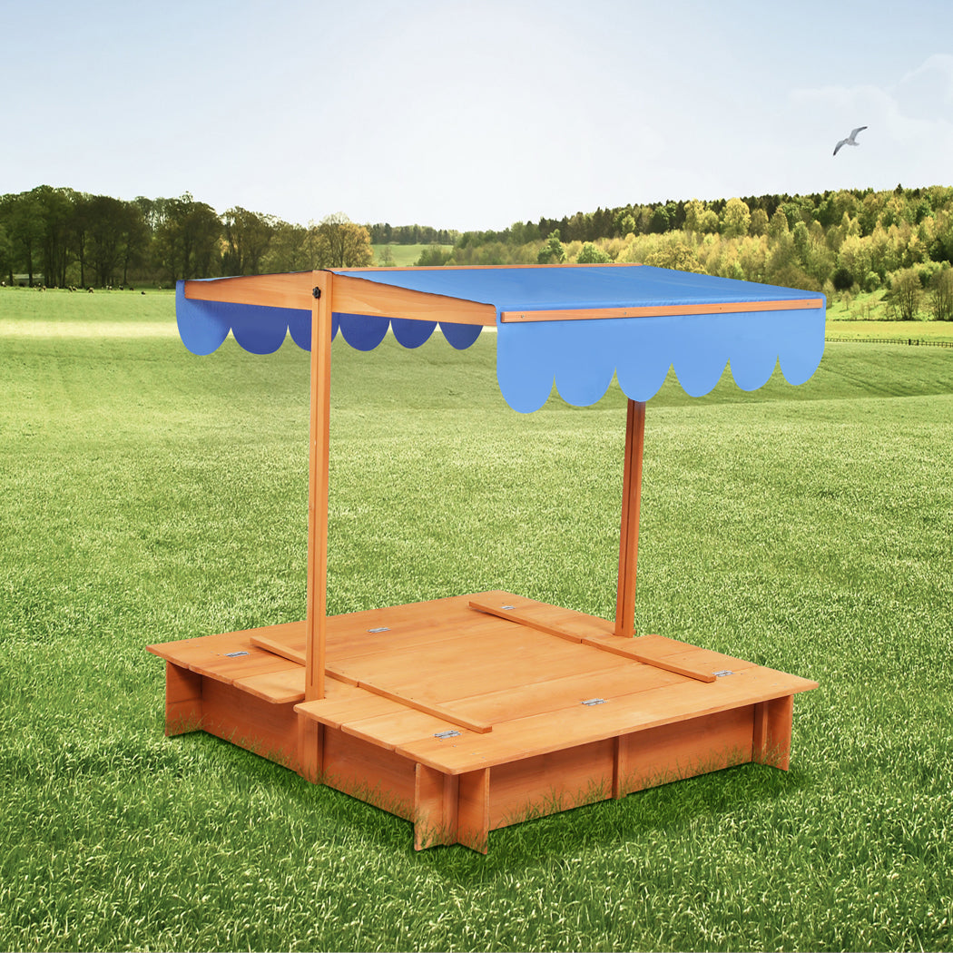 Wooden Sandbox Natural 112x112x112cm