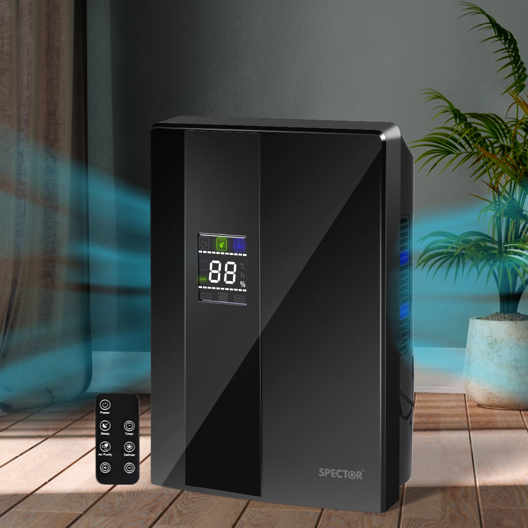 Dehumidifier Air Purifier 2200ml Black - Portable Home Office Moisture
