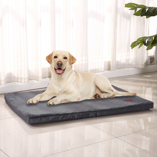 Pet Bed Foldable Dog Puppy Beds Grey XX-Large - Pawz Cushion Pad Pads