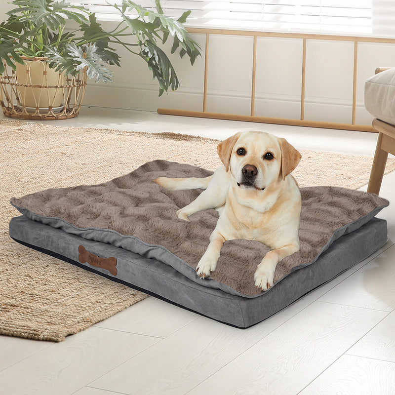 Dog Calming Bed Pet Cat Removable Cover Washable Orthopedic Memory Foam with Room Divider Folding Screen - photo 17