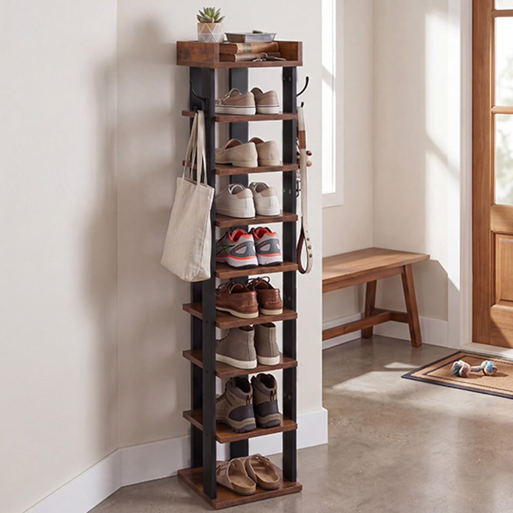 9-Tier Narrow Shoe Rack Vertical Storage | Simpledeals