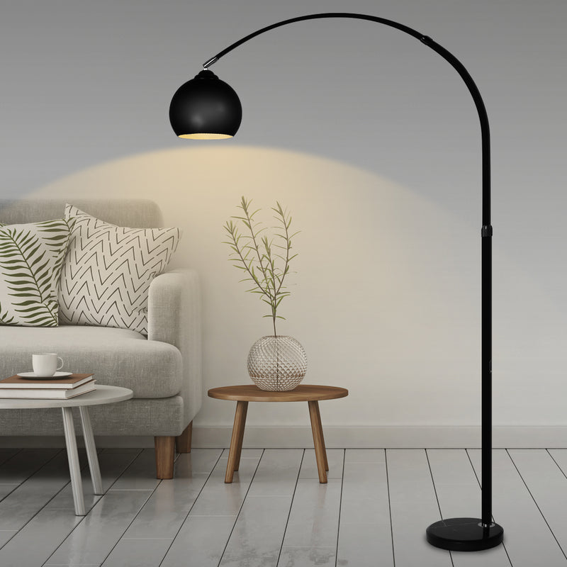 Modern LED Floor Lamp Stand Reading - Black - Adjustable