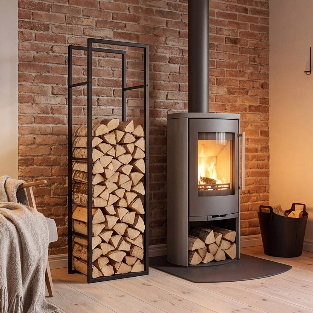 Steel Firewood Rack 150cm Log Holder | Simpledeals