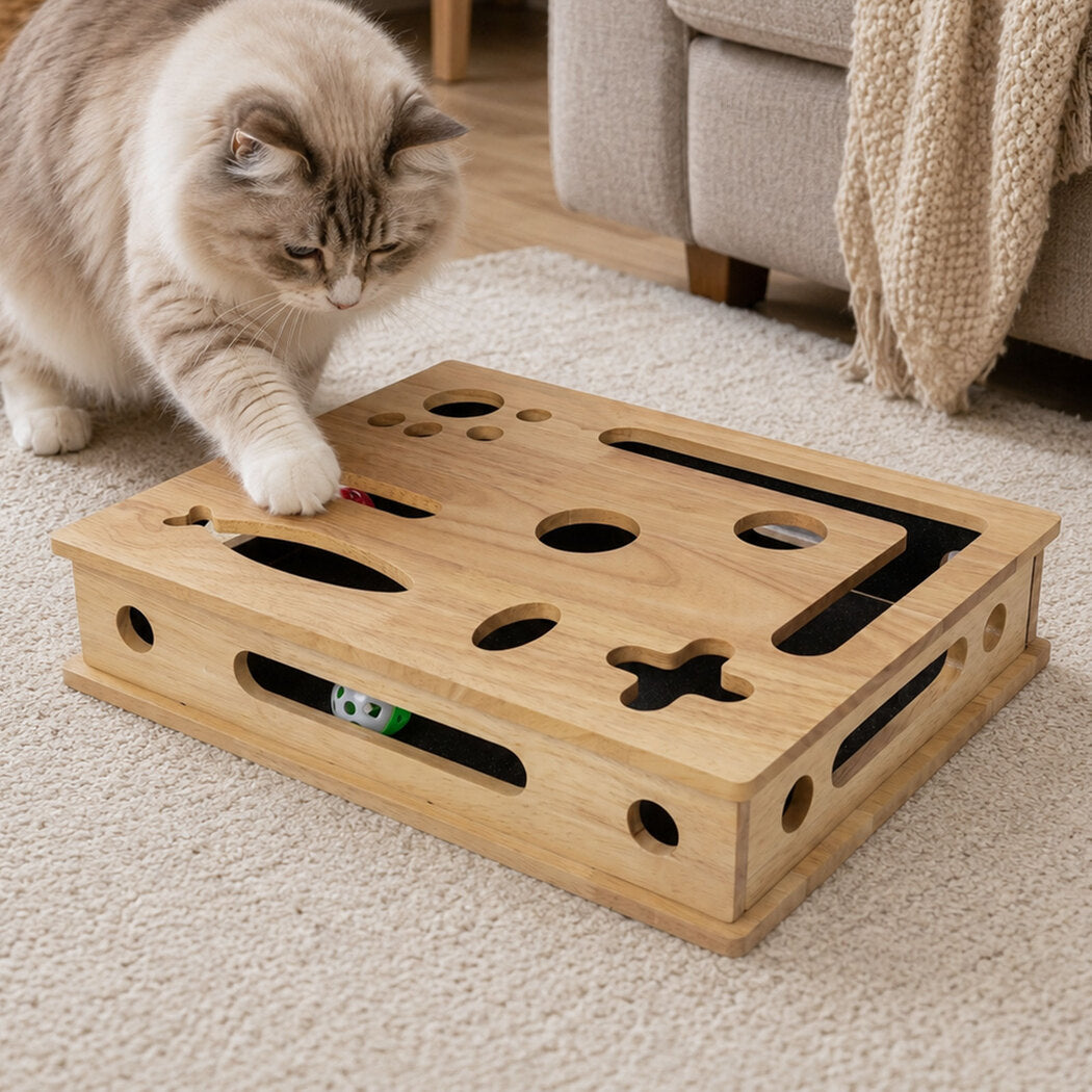 Cat Nail File Scratcher Large Wood 39x30x8cm