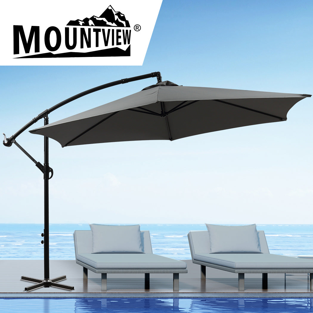 3M Outdoor Umbrella Cantilever Grey Without Base