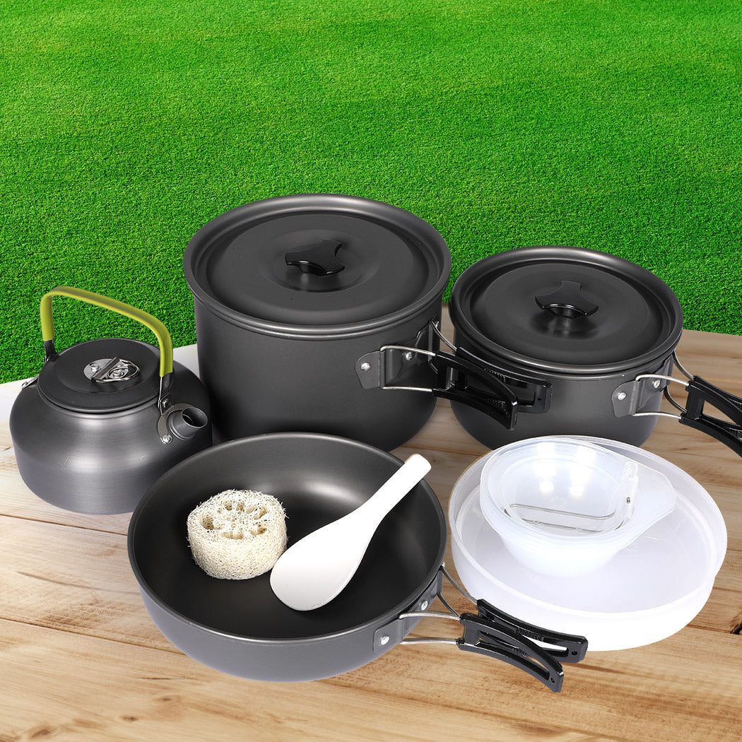 Camping Cookware Set Stainless Steel 195x55cm