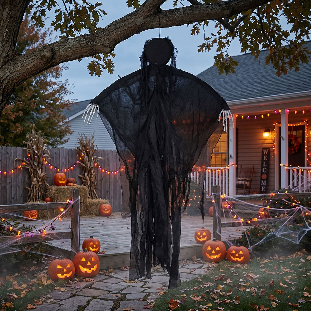 Grim Reaper Decoration Large Black 130x6x46cm