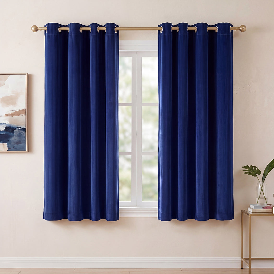 Velvet Blackout Curtains 132x160cm 2-Panel | Simpledeals