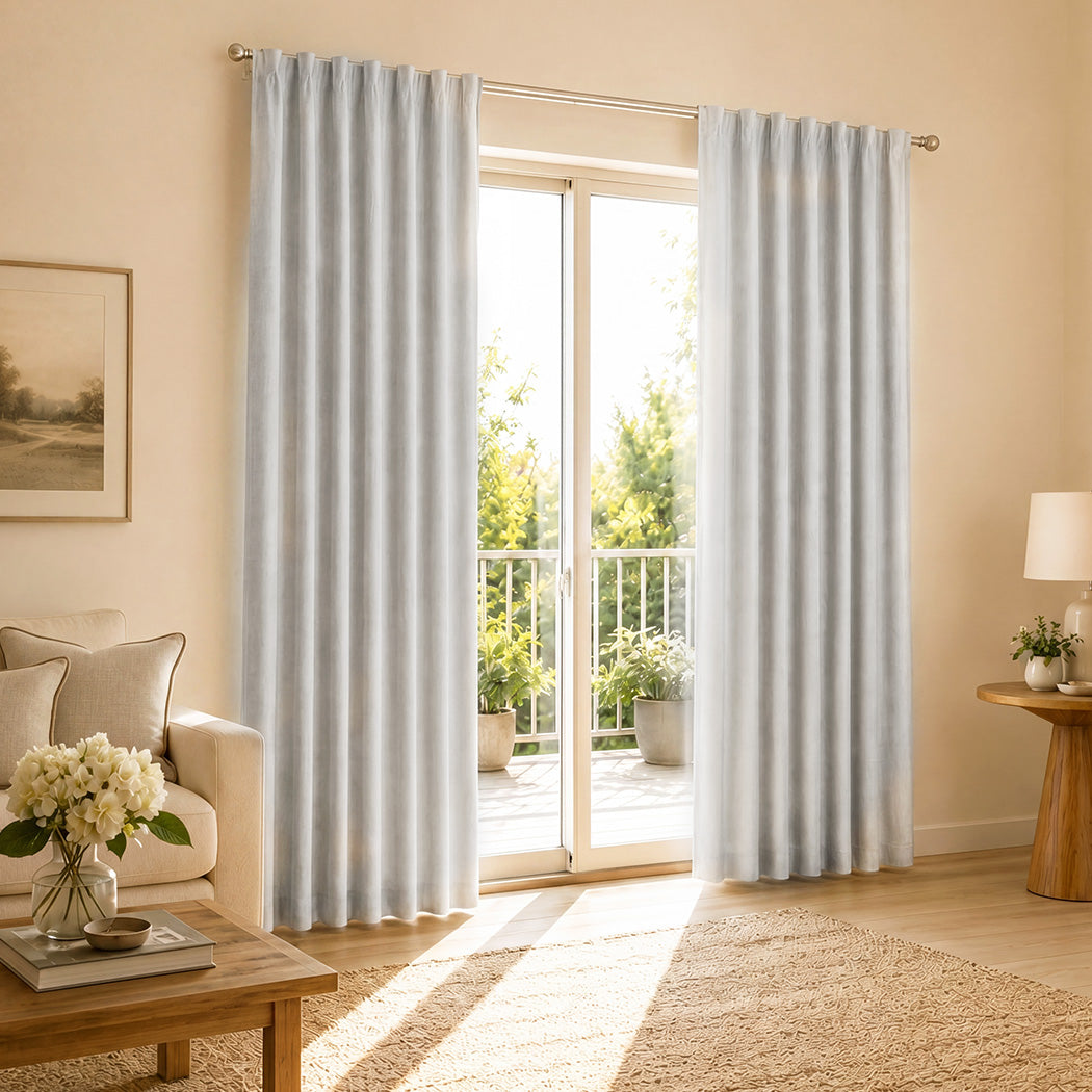 Blackout Curtains Thermal Linen 2-Panel | Simpledeals