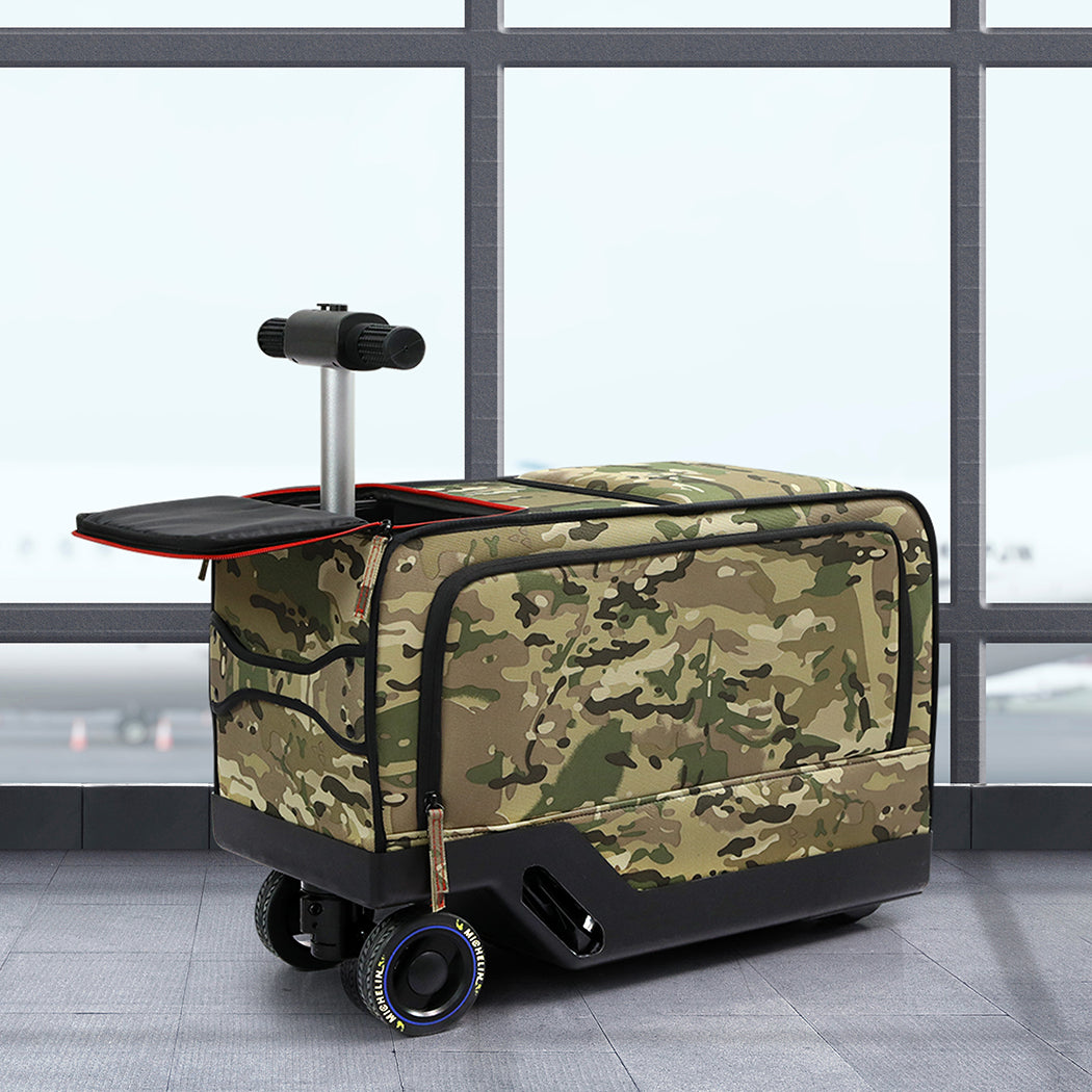 Electric Riding Luggage Green 7x18650cm