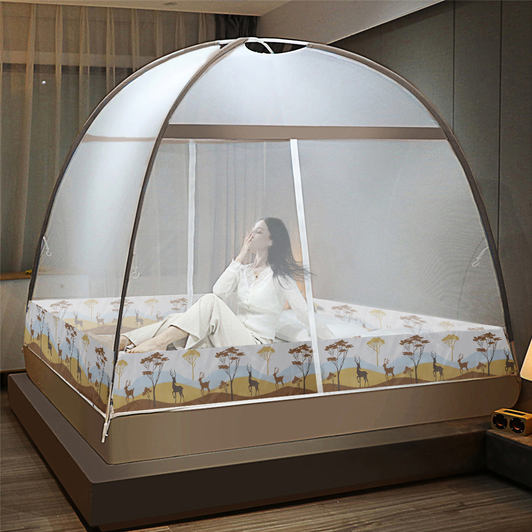 Mosquito Bed Nets Foldable Canopy Queen - Dome Fly Repel Insect