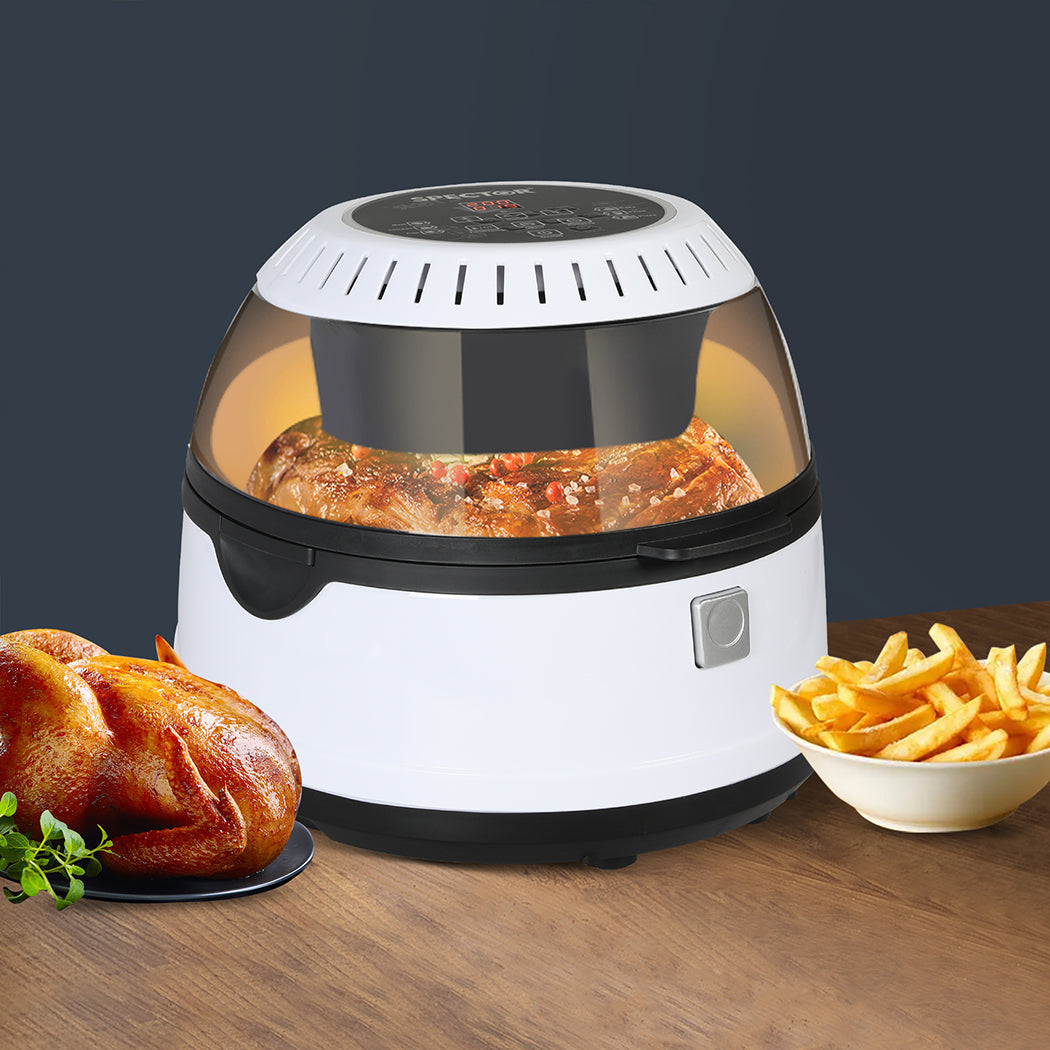 Contemporary 12L Air Fryer Convection Oven White Colour  Soft Cushion