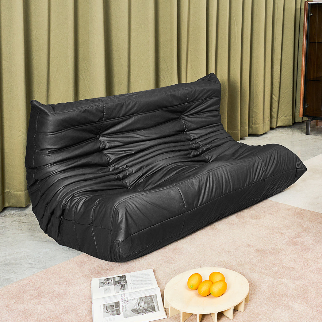 Minimalist 2 Seaters Floor Sofa Caterpillar Lounge  Comfortable