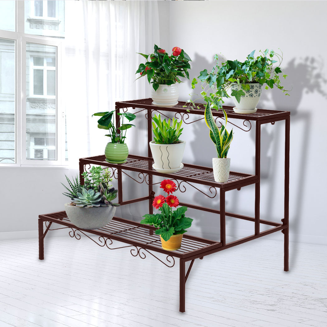 Stylish Plant Stand 3 Tier Rectangle
