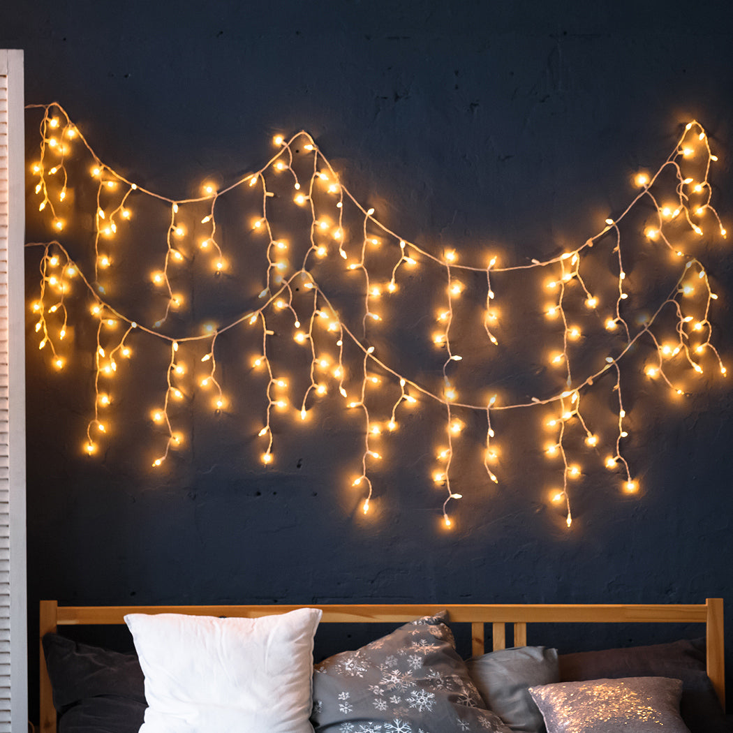 LED Curtain Fairy String Lights Wedding Warm White 500 LED - Outdoor Xmas Party