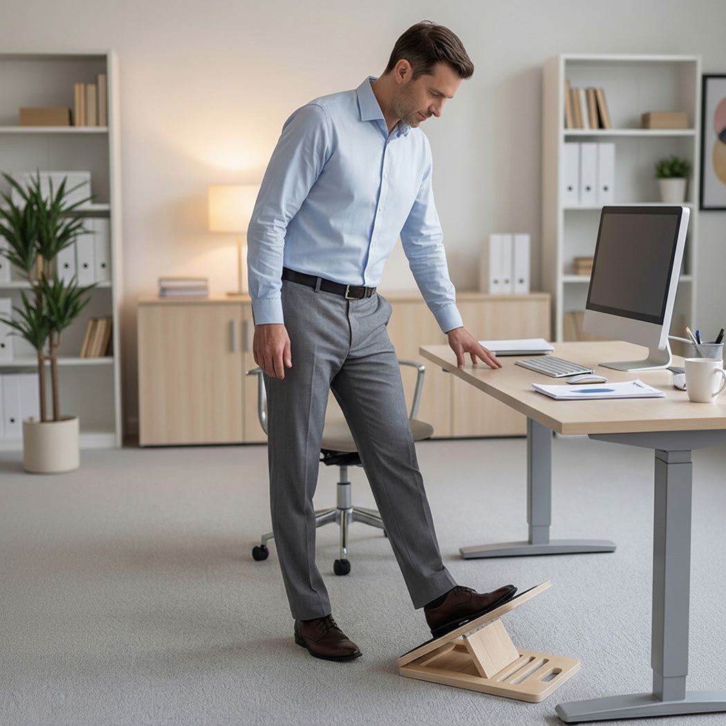Adjustable Wooden Slant Board Calf Stretcher | Simpledeals