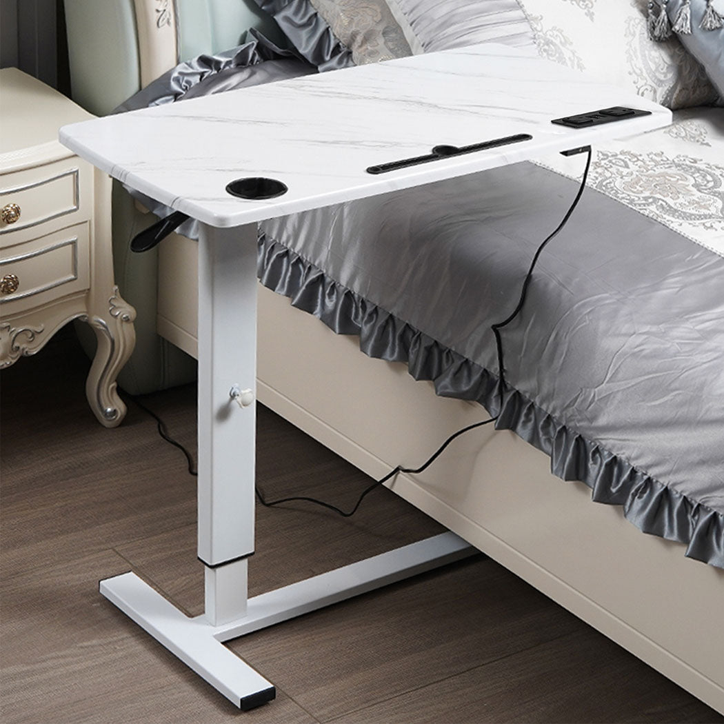 Premium Standing Desk Height Adjustable White  Sleek Modern Look with id4