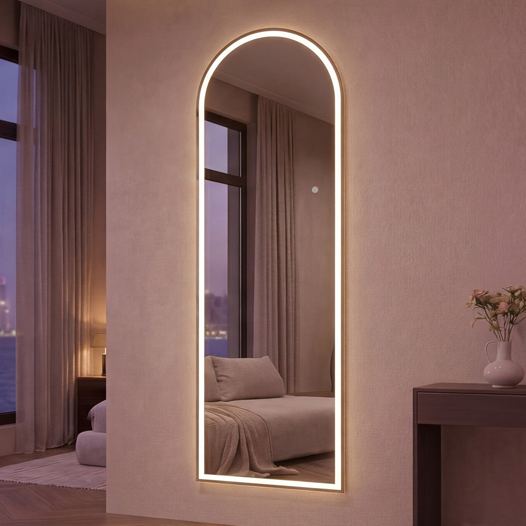165cm Arched LED Full Length Mirror Floor Wall | Simpledeals
