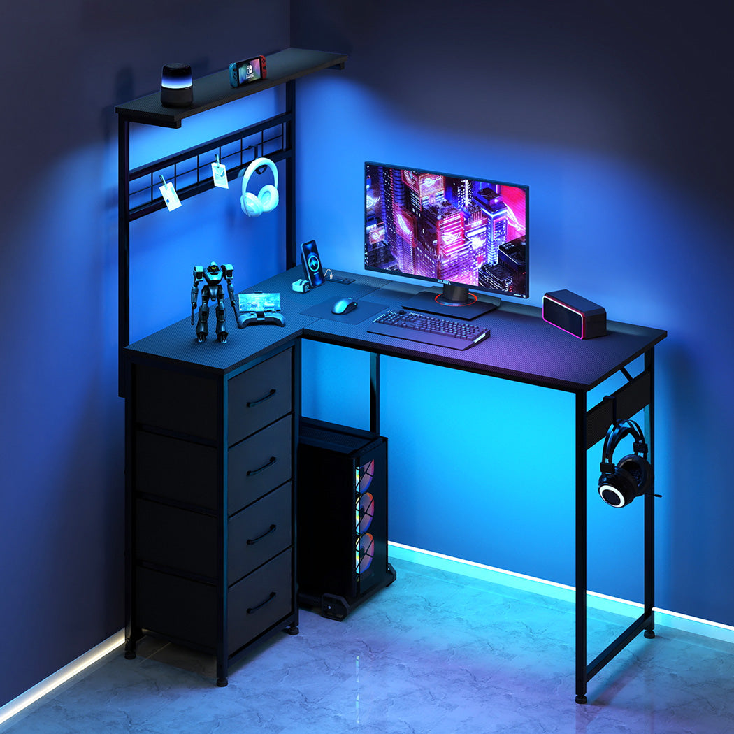 L Shaped Computer Desk Convertible 110x80x135cm