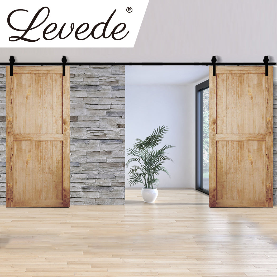3.66m Antique Classic Style Double Sliding Door Hardware Track Set
