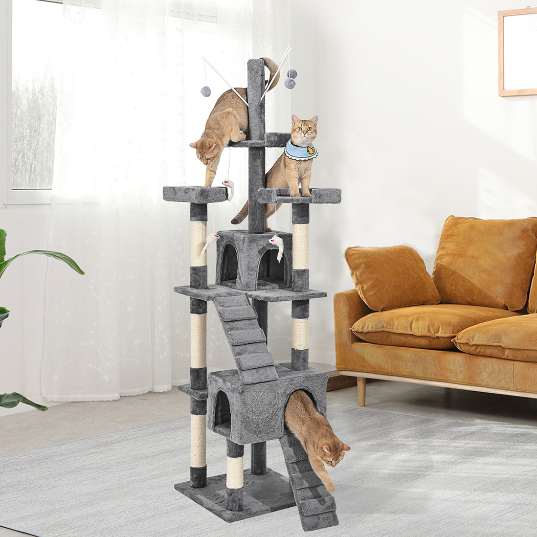 Cat Tree Scratching Post Scratcher Grey