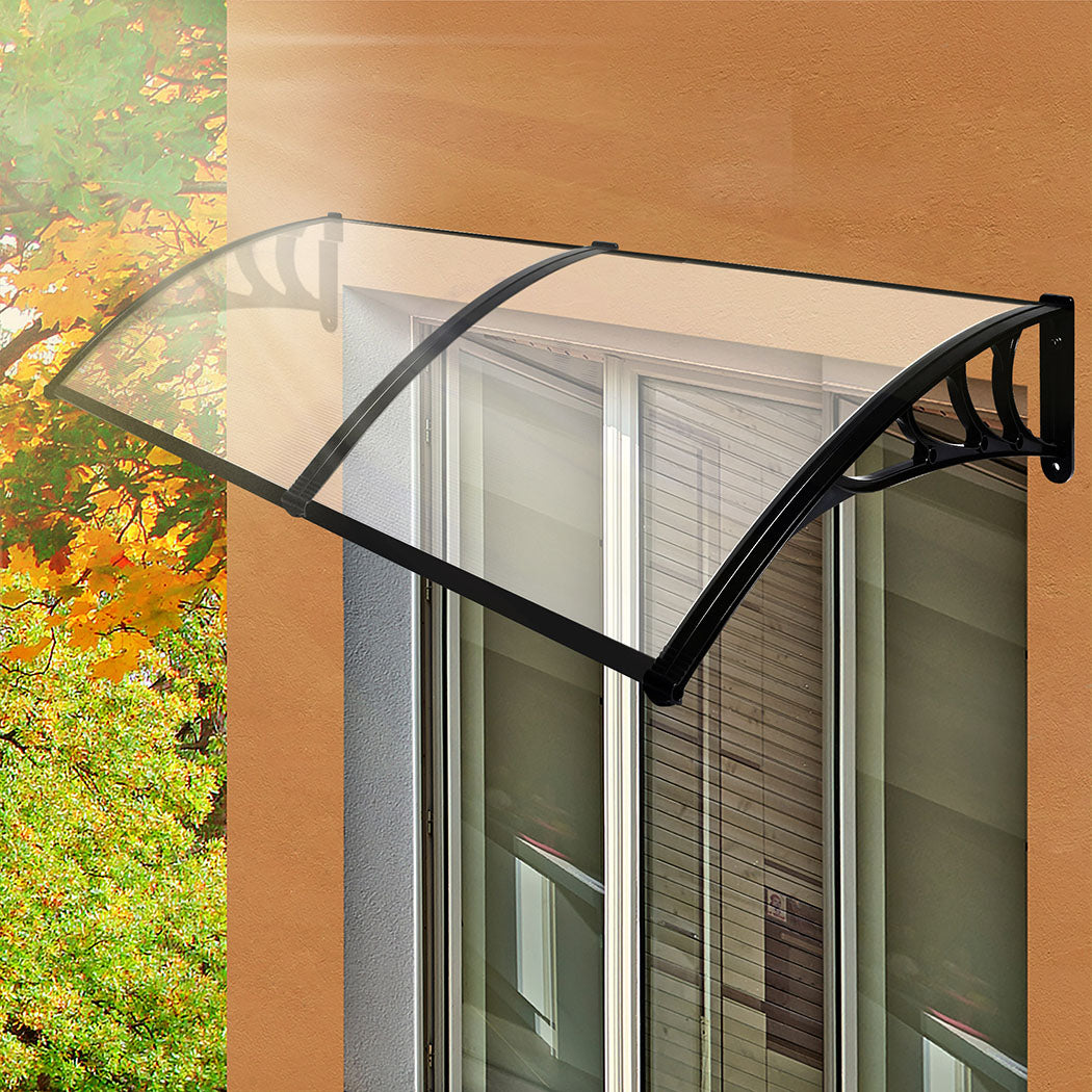 Window Door Awning Outdoor 1M X 2.4M Transparent 1x2.4M
