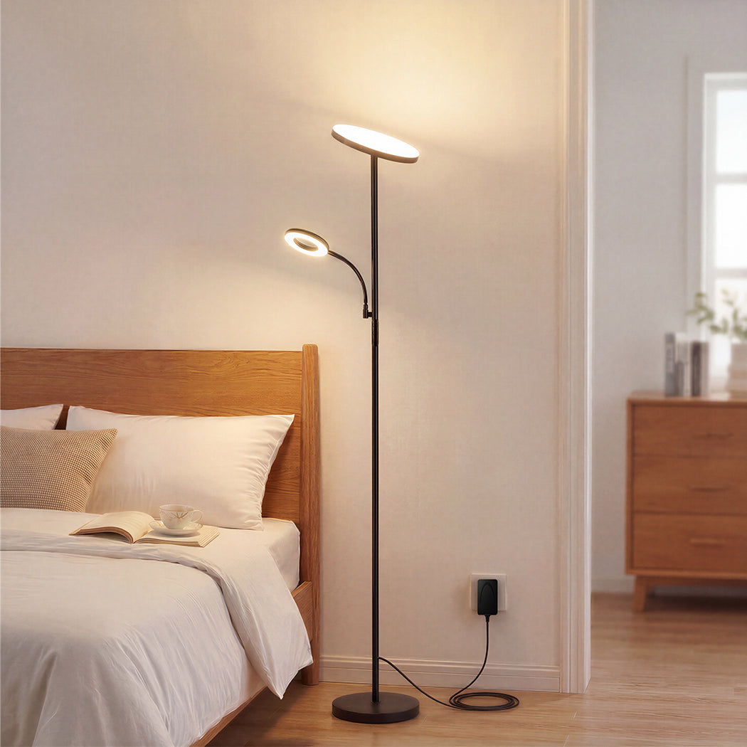 Floor Lamp 2-in-1 Reading Light Remote Timer | Simpledeals