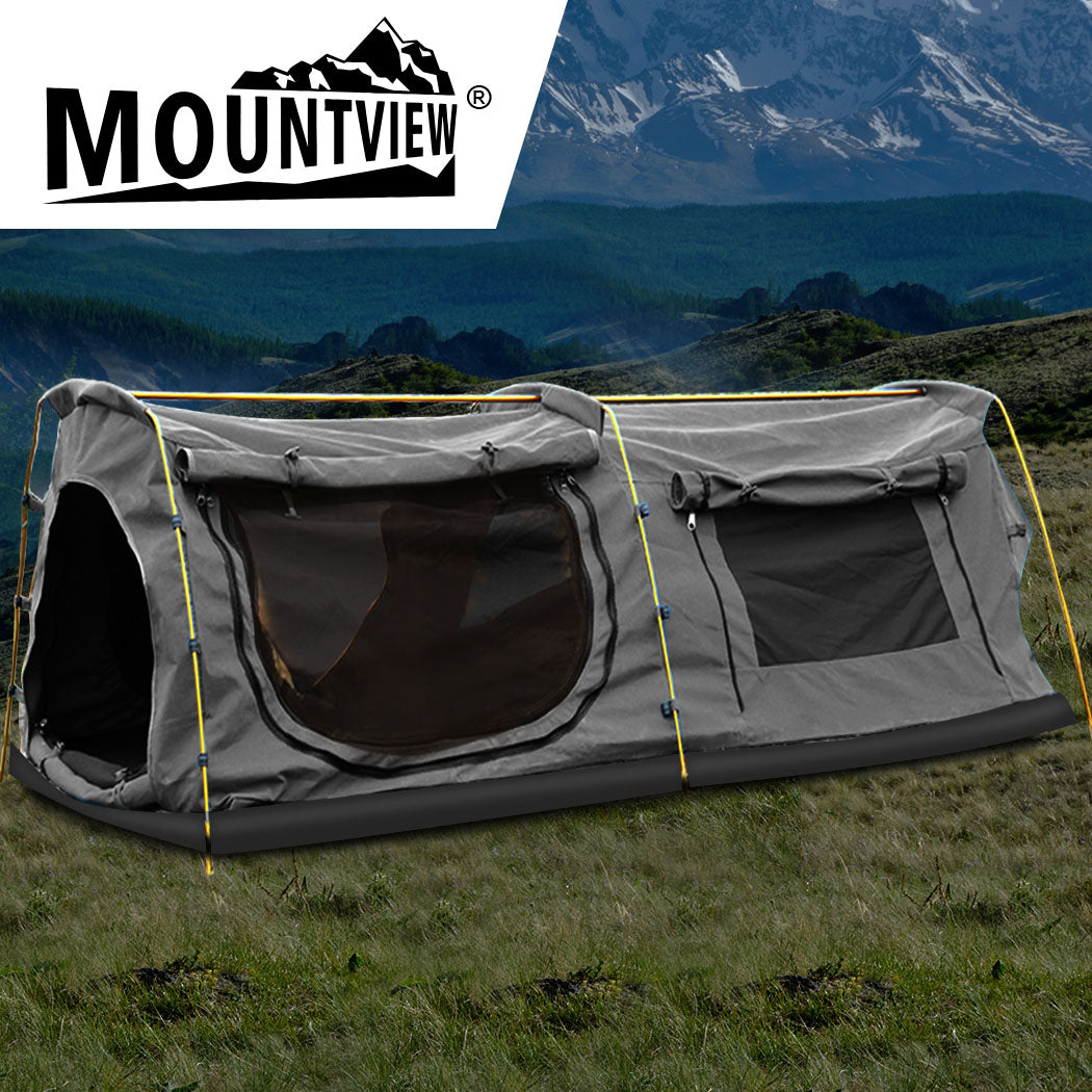 King Single Swag Camping Swags Grey
