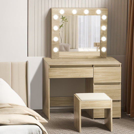 Luxury Dressing Table Stool Set Makeup Mirror Led  Durable Frame - id13&14 - photo 9