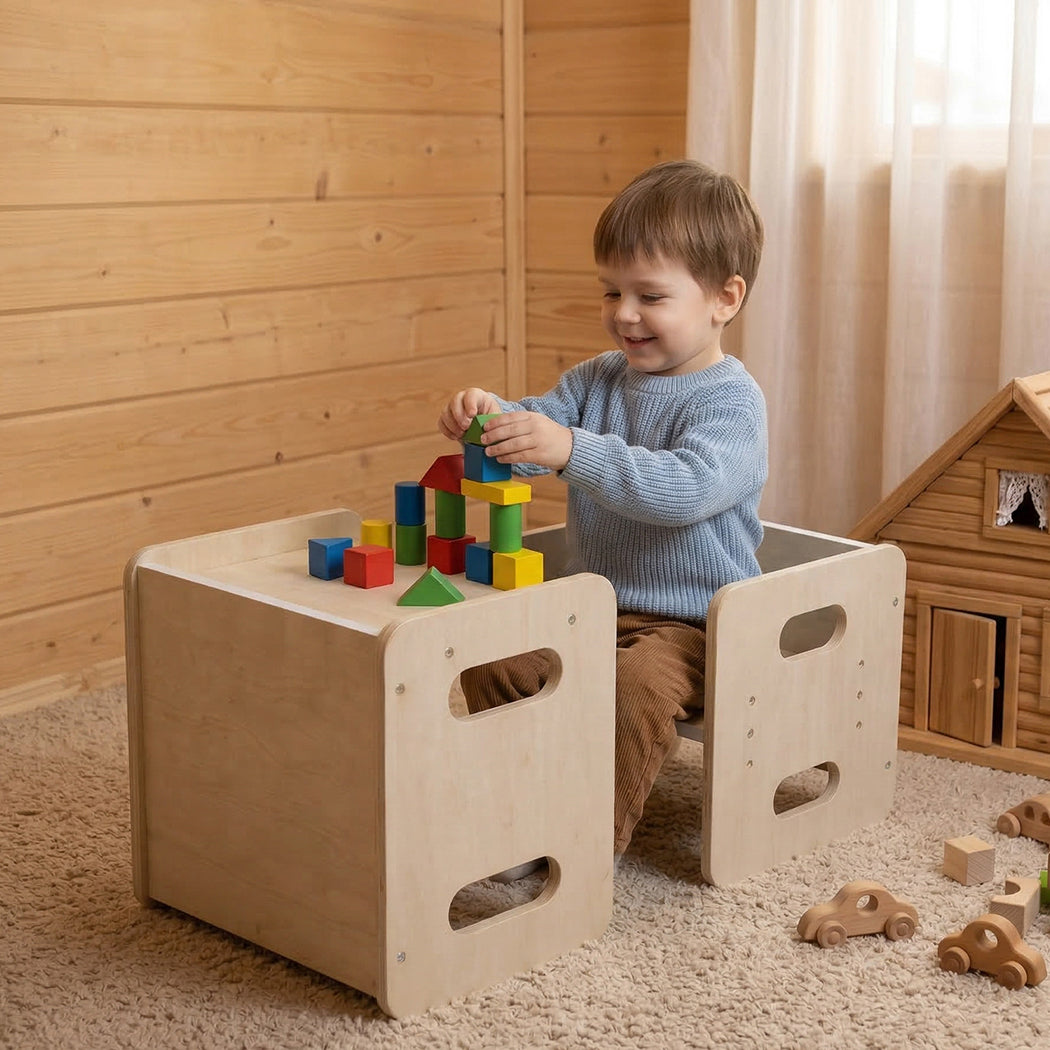 Kids Table And Chair Set Adjustable 33.5x33x33cm