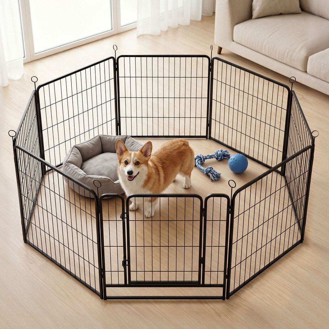 Dog Playpen Folding Steel Pen 68x80cm