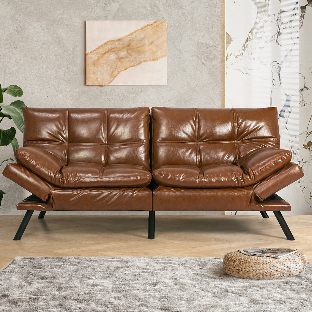 Minimalist Sofa Bed Futon Recliner Lounge  Sleek Modern Look