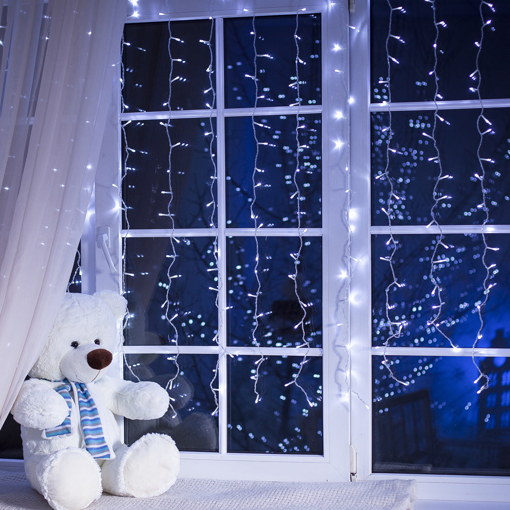 Curtain Fairy String Lights Wedding Cool White 300 LED - Outdoor Xmas Party