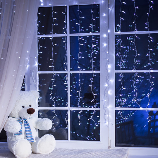 Curtain Fairy String Lights Wedding Cool White 300 LED - Outdoor Xmas Party