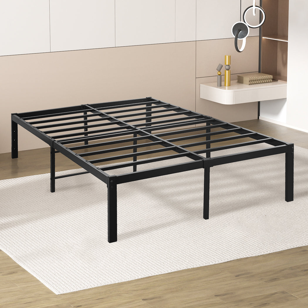Metal Bed Frame With Heavy Duty Storage Space