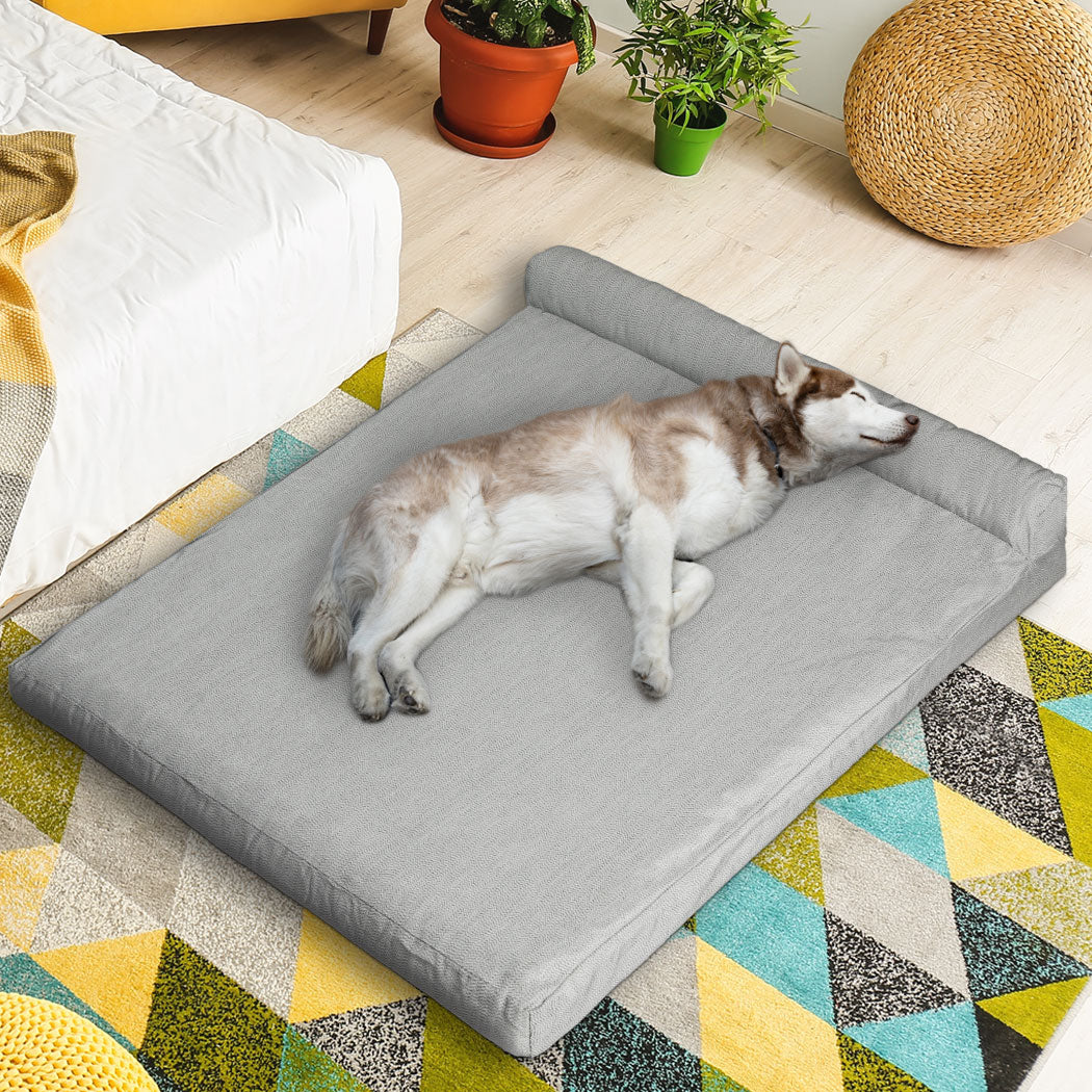 Chew-Proof Orthopedic Pet Bed (Grey)
