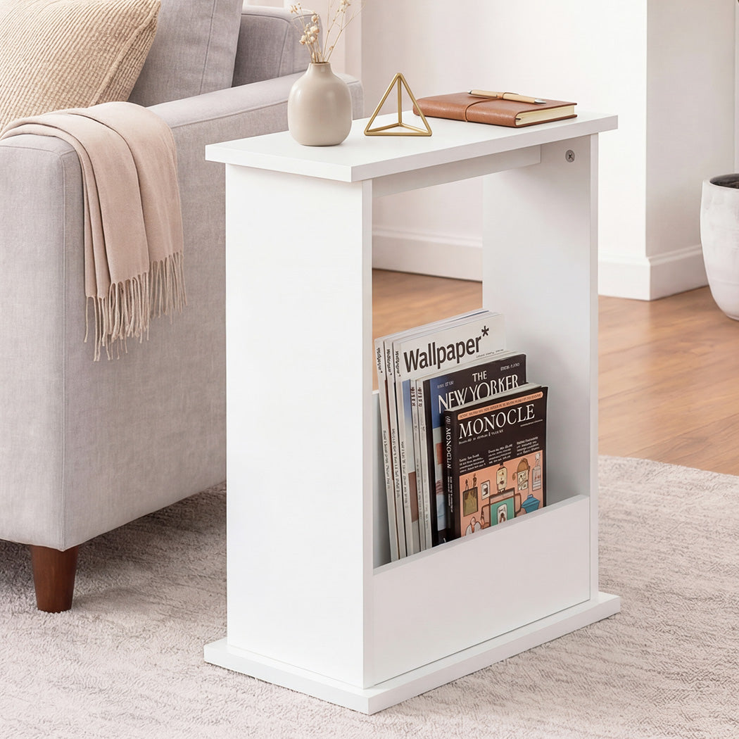 Narrow Side Table Magazine Rack Slim 18cm | Simpledeals