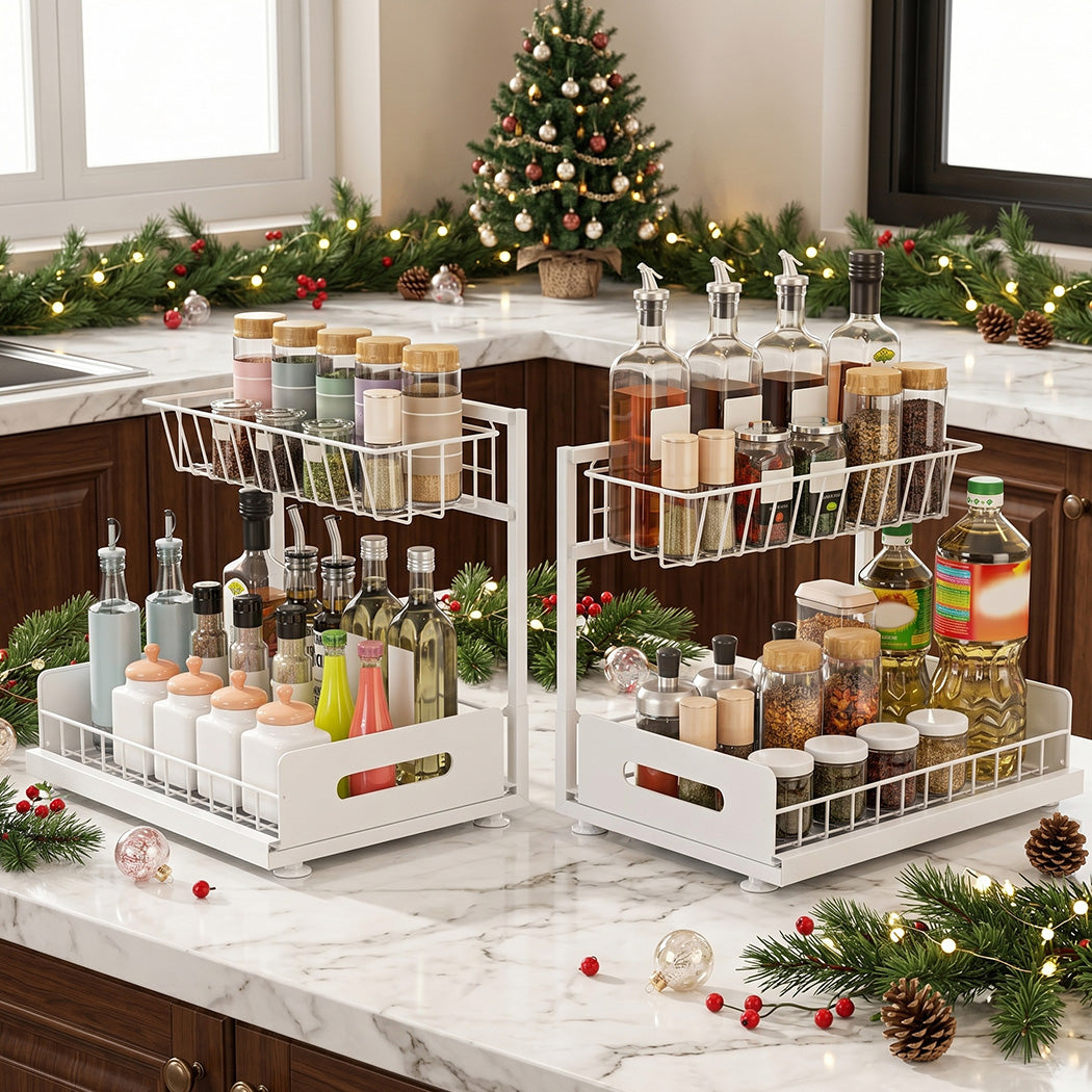 Under Sink Storage Rack 2-Tier Cabinet Organiser | Simpledea