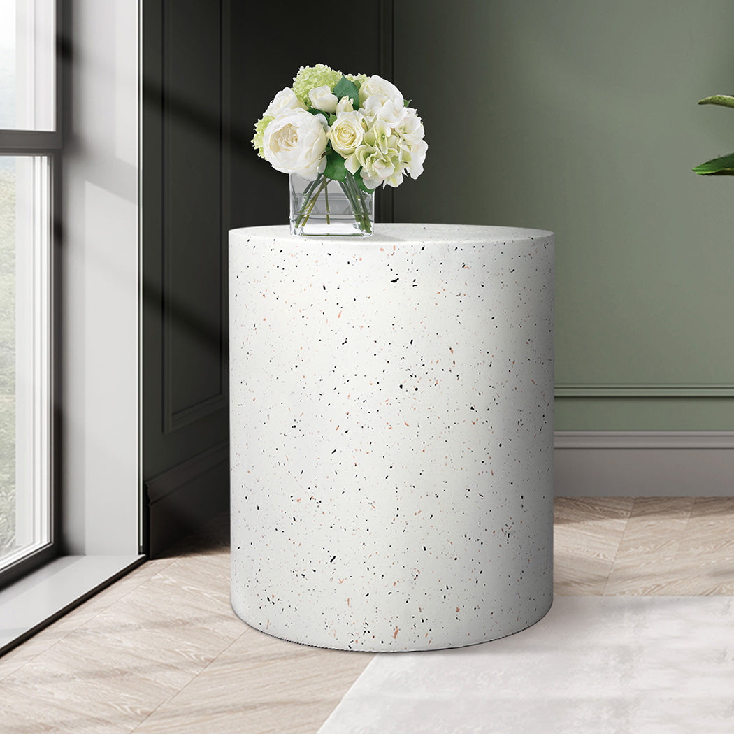 Round Terrazzo Side Table 39.5x39.5x47cm
