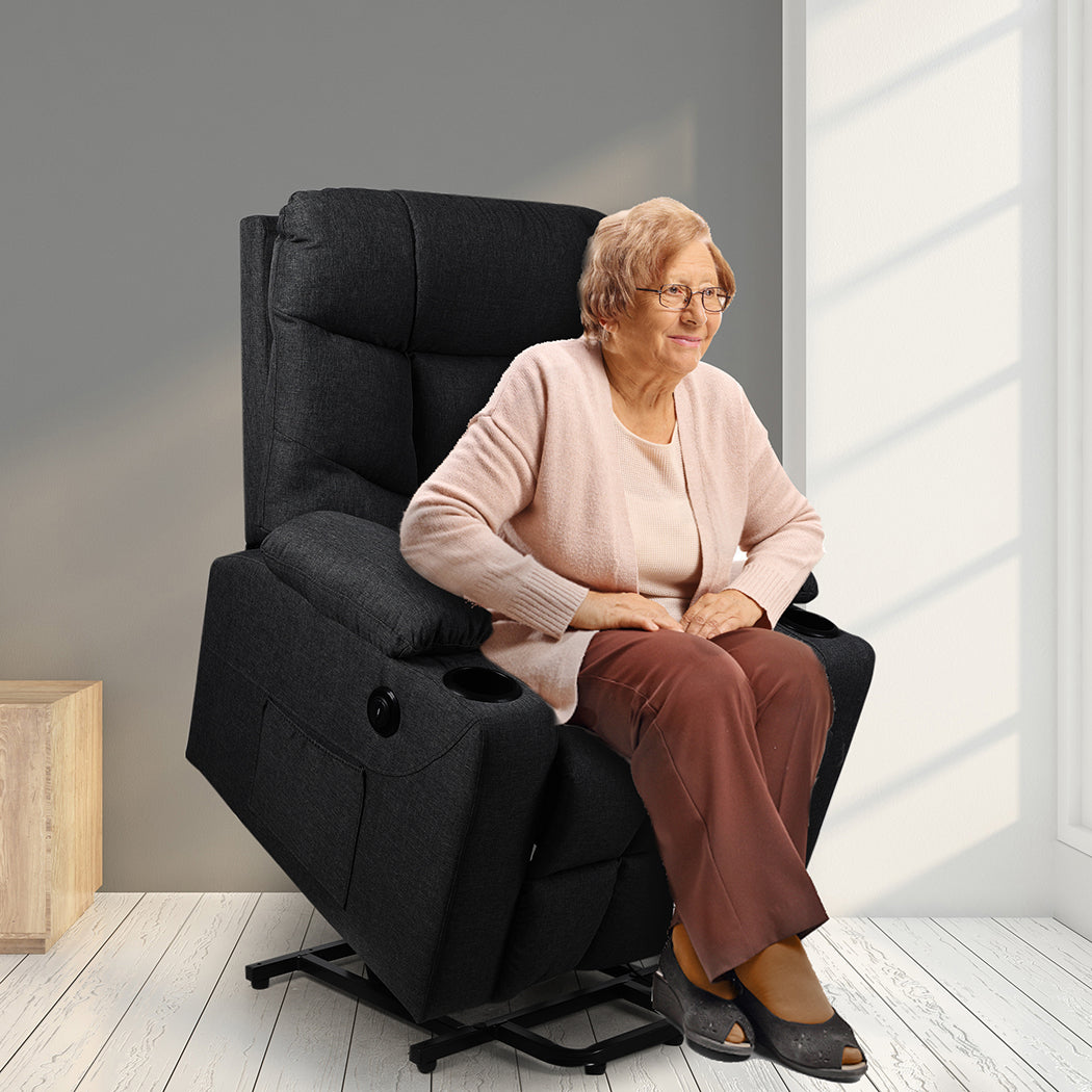 Recliner Chair Electric Lift Black