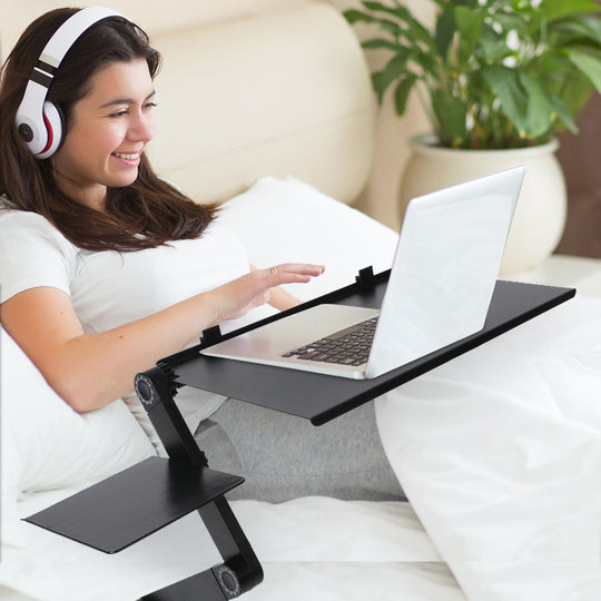 Laptop Desk Table Stand Up Height - Foldable Adjustable Sofa Tray